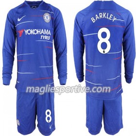Completo Calcio Chelsea Ross Barkley 8 Bambino Divisa Prima 2018/2019 ML